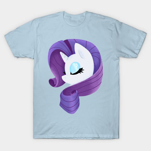 Pony Portraits - Rarity T-Shirt by SmidgeFidge